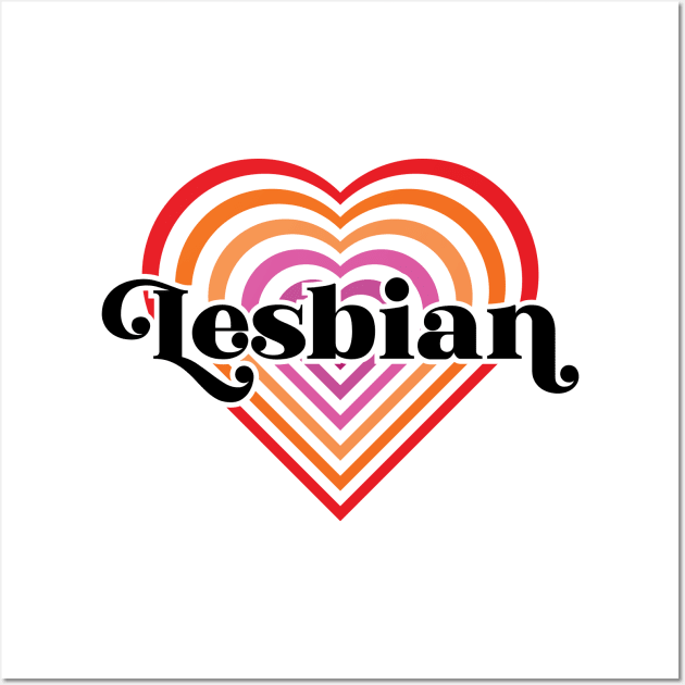 Lesbian Pride Heart Wall Art by lavenderhearts